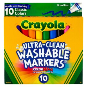 10 Crayola Ultra-Clean Washable Broad Line Markers 10 Crayola Ultra-Clean Washable Broad Line Markers