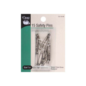 Dritz Safety Pins Blister Pack Size 0 Nickel 15pc