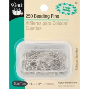 Dritz Pins Beading .88" Nickel Plt Steel 250pc