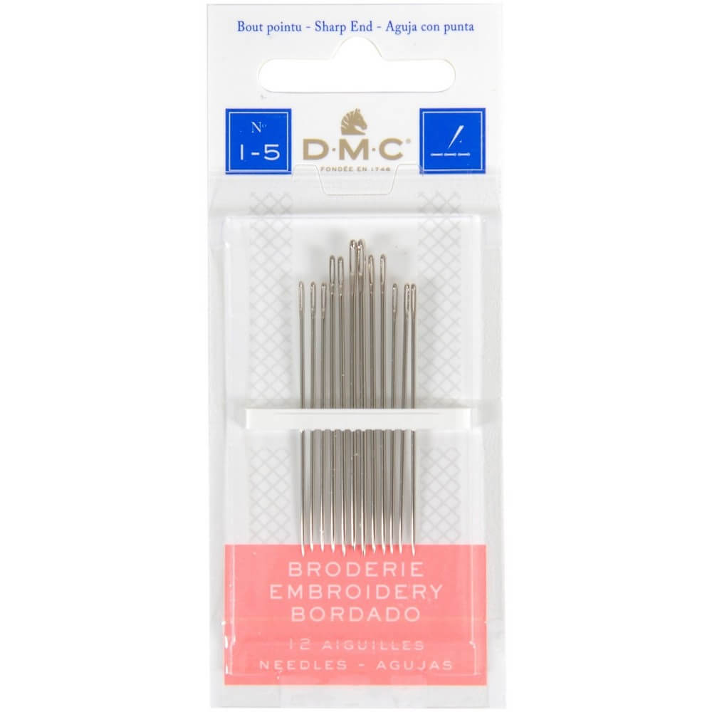 Embroidery Needles Size 1-5 12pc Embroidery Needles Size 1-5 12pc