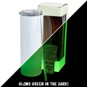 Glow In The Dark - GREEN 20oz Skinny Tumbler Sublimation Blank