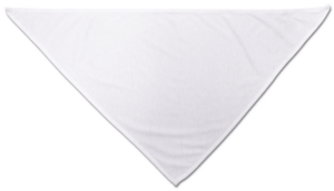 White Dog Bandana 21x21x23