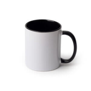 11 oz. Mug, White with Black Inside Sublimation Blank