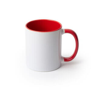 11 oz. Mug, White with Red Inside Sublimation Blank