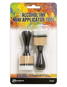 Mini Applicator Tool Alcohol Ink w/2 Tools/10 Round Felts