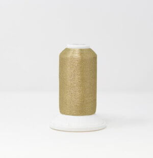 Madeira CR White Gold #4222 Polyester CR Metallic Embroidery Thread #40 2700yd cone Madeira CR White Gold #4222 Polyester CR Metallic Embroidery Thread #40 2700yd cone