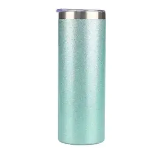 Aqua 20oz Textured Glitter Tumblers Sublimation Blank