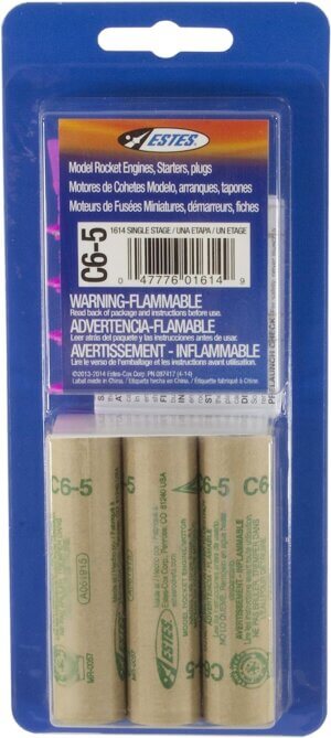 Estes C6-5 Single Stage Model Rocket Engines 1614