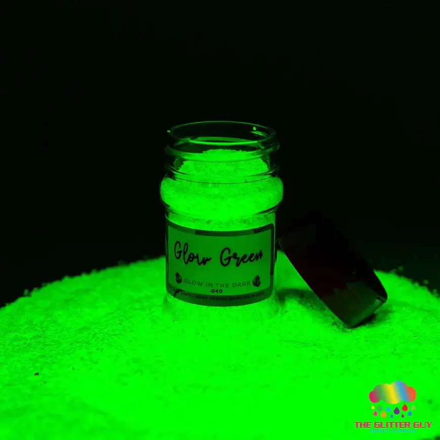 Glow Green Fine glow in the dark powder – Mica Powder – The Glitter Guy