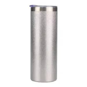 Silver 20oz Textured Glitter Tumblers Sublimation Blank
