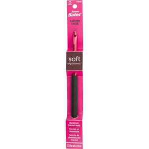 Susan Bates I 9/5.5mm Crochet Hook 5.5" Silvalume Soft Handle Aluminum