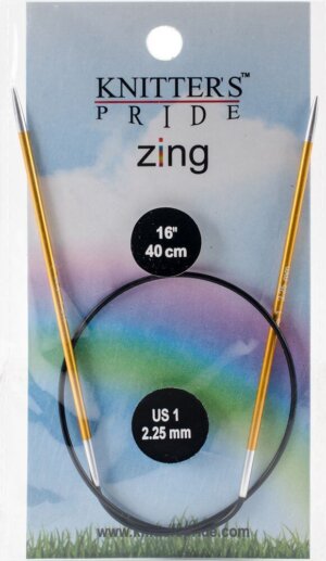 Size 1/2.25mm Knitter’s Pride-Zing Fixed Circular Needles 16″ Size 1/2.25mm Knitter's Pride-Zing Fixed Circular Needles 16"