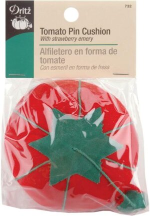 Dritz Tomato Pin Cushion W/Strawberry Emery-2.5"