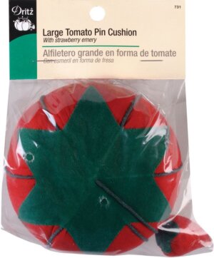 Dritz Large Tomato Pin Cushion W/Strawberry Emery-4″ Dritz Large Tomato Pin Cushion W/Strawberry Emery-4"