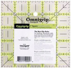 Omnigrip By Omnigrid Non-Slip Quilter's Ruler 5"X5"-