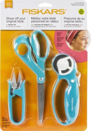 Fiskars Garment 3pcs-Rotary Cutter, Thread Snips & Scissors Fiskars Garment 3pcs-Rotary Cutter, Thread Snips & Scissors