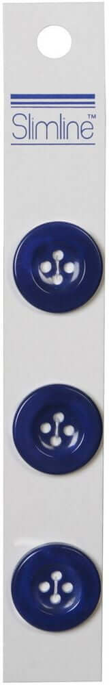Slimline Buttons -Navy Blue 4-Hole 13/16″ 3/Pkg Slimline Buttons -Navy Blue 4-Hole 13/16" 3/Pkg