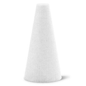 White -Styro Cone 6" X 3"