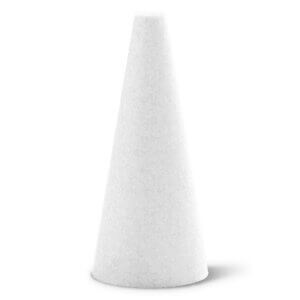 White -Styro Cone 9" X 4"