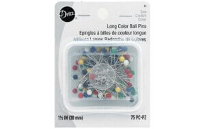 Dritz Pins Long Color Ball 1.5" SS 75pc