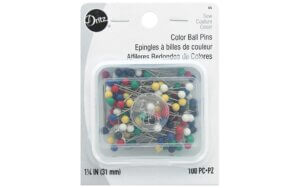 Dritz Pins Large Color Ball 1.25" Steel 100pc