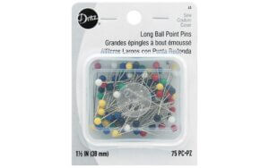 Dritz Pins Long Ball Point Lg Head 1.5" 75pc