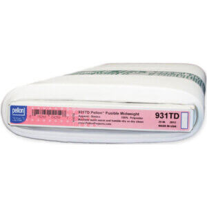 931TD Pellon Fusible Midweight Interfacing-White 20″ 931TD Pellon Fusible Midweight Interfacing-White 20"
