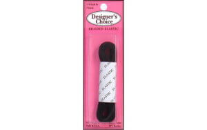Braided Elastic 1/4" x 3 Yards Black