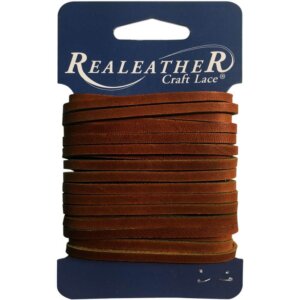 Realeather Crafts Latigo Lace .125"X4yd Carded-Medium Brown