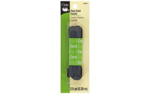 Oval Cord Elastic 90"/2.5 Yards Black