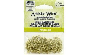 Art Wire Chain Maille Jump Rng 20ga 7/64″ Brs170pc Art Wire Chain Maille Jump Rng 20ga 7/64" Brs170pc