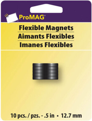 .5" 10/Pkg ProMag Flexible Round Magnets