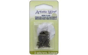 Artistic Wire Mesh Clasp 10mm Antique Brass 2pc