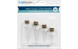 Multicraft Glass Bottle with Cork 4pc