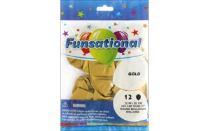 12" Gold Balloons 12pc