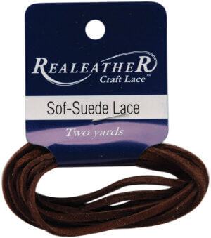 Realeather Crafts Sof-Suede Lace .094"X2yd Packaged-Cafe