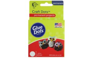 Craft Dots Permanent 1/2" Clear Dots 200pc