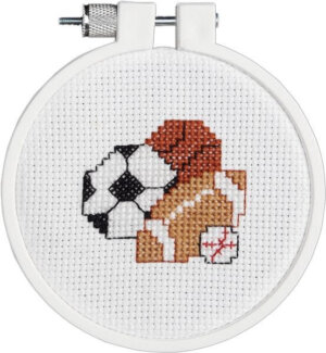 Janlynn/Kid Stitch Mini Counted Cross Stitch Kit 3" Round-Play Ball (14 Count)