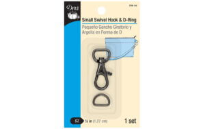 Dritz Small Swivel Hook & D Ring Gunmetal