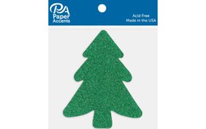 Glitter Shape 8pc Tree Green Glitter Shape 8pc Tree Green