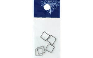 Resinate Ring Part Square Small Silver 5pc