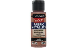Rose Gold Metlc SoSoft Fabric Paint 1oz - Decoart