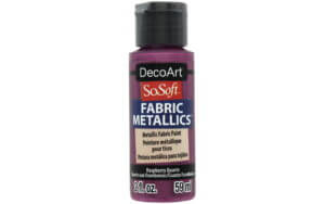 Raspberry Quartz Metlc SoSoft Fabric Paint 1oz - Decoart