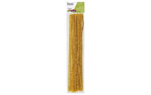 EBL Chenille Stem 12" 6mm Tinsel Gold 25pc