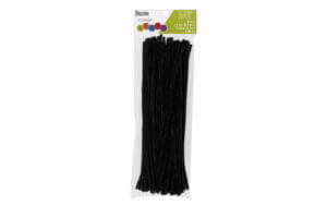 12" Stem Pipe Cleaner 6mm Black 100pc