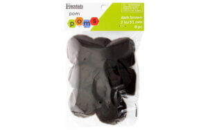 EBL Pom Pom 2" Dark Brown 8pc