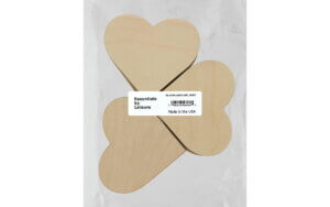 8.5cm Heart Flat Wood