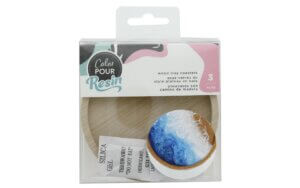 Color Pour Resin Wood Coasters Tray 3pc