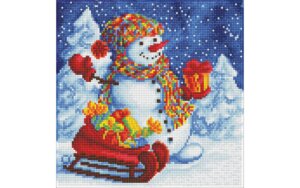 Diamond Art Kit 12″ x 12″ Intermediate Holiday Snowman Fun Diamond Art Kit 12" x 12" Intermediate Holiday Snowman Fun