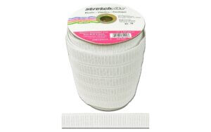 BTY Rhode Island Elastic Flat Non-Roll 1" White Priced Per Yard